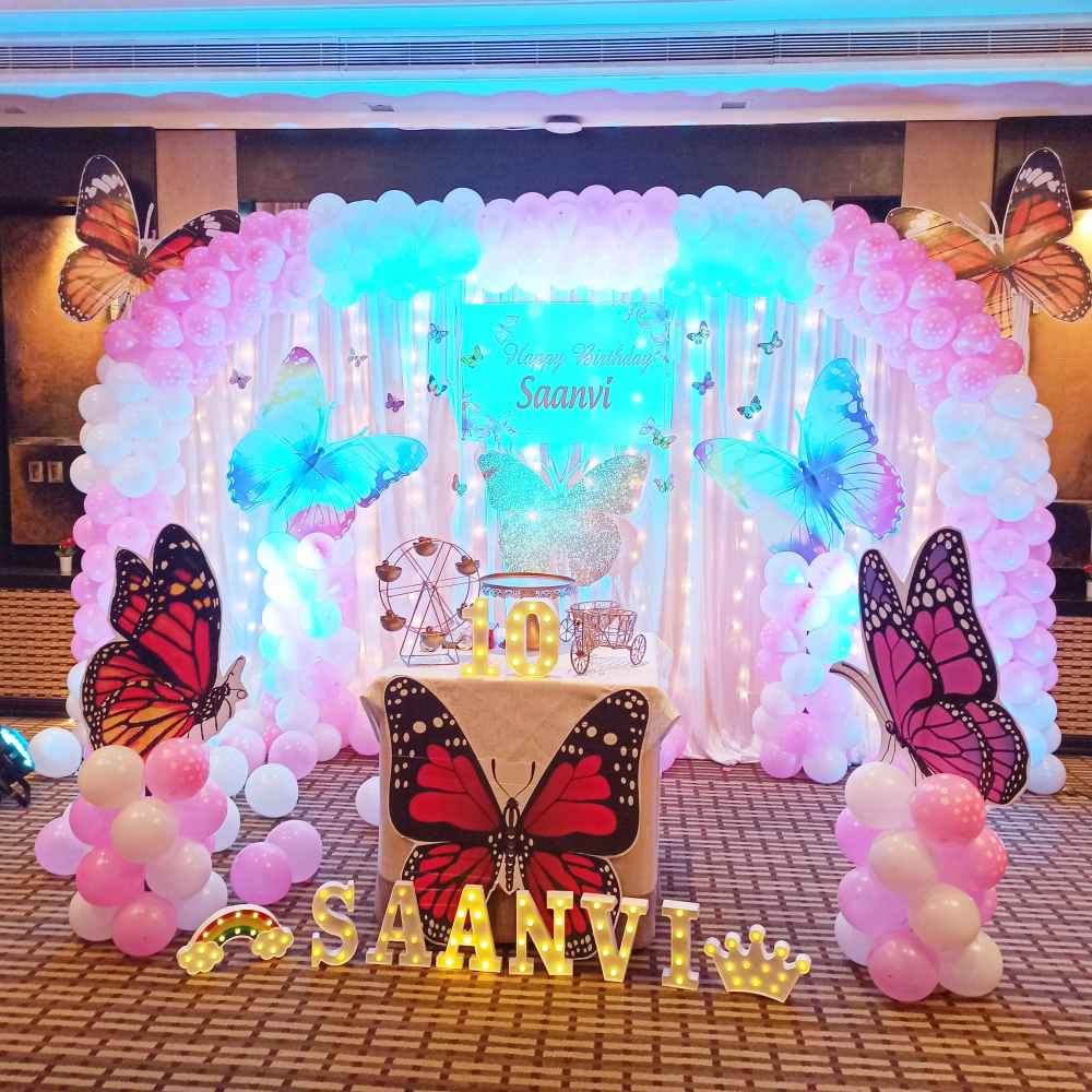 Butterfly Themed Birthday Decorations In Bangalore Chintu Party And