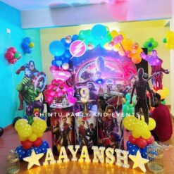 Avengers Theme Birthday Party Decorations In Bangalore