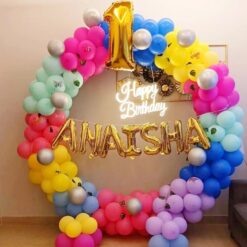 Balloon Ring Decorations In Home For 1st Birthday In Bangalore