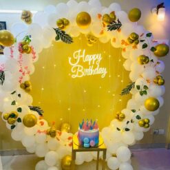 Balloons And Leaves Ring Decoration For Birthday In Bangalore