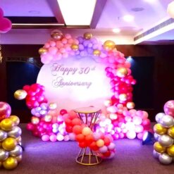 Circular Backdrop Decorations For 30th Anniversary In Bangalore