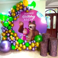 Masha And The Bear Theme Birthday Decoration In Bangalore