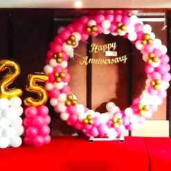 Balloon Ring Decoration For 25th Anniversary In Bangalore