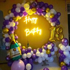 Balloon Ring Decorations At Home For 18th Birthday In Bangalore