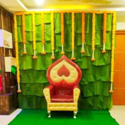 Banana Leaves And Flower Decorations For Baby Shower in Bangalore