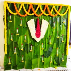 Banana Leaves & Marigold Flower Decoration For Baby Shower in Bangalore