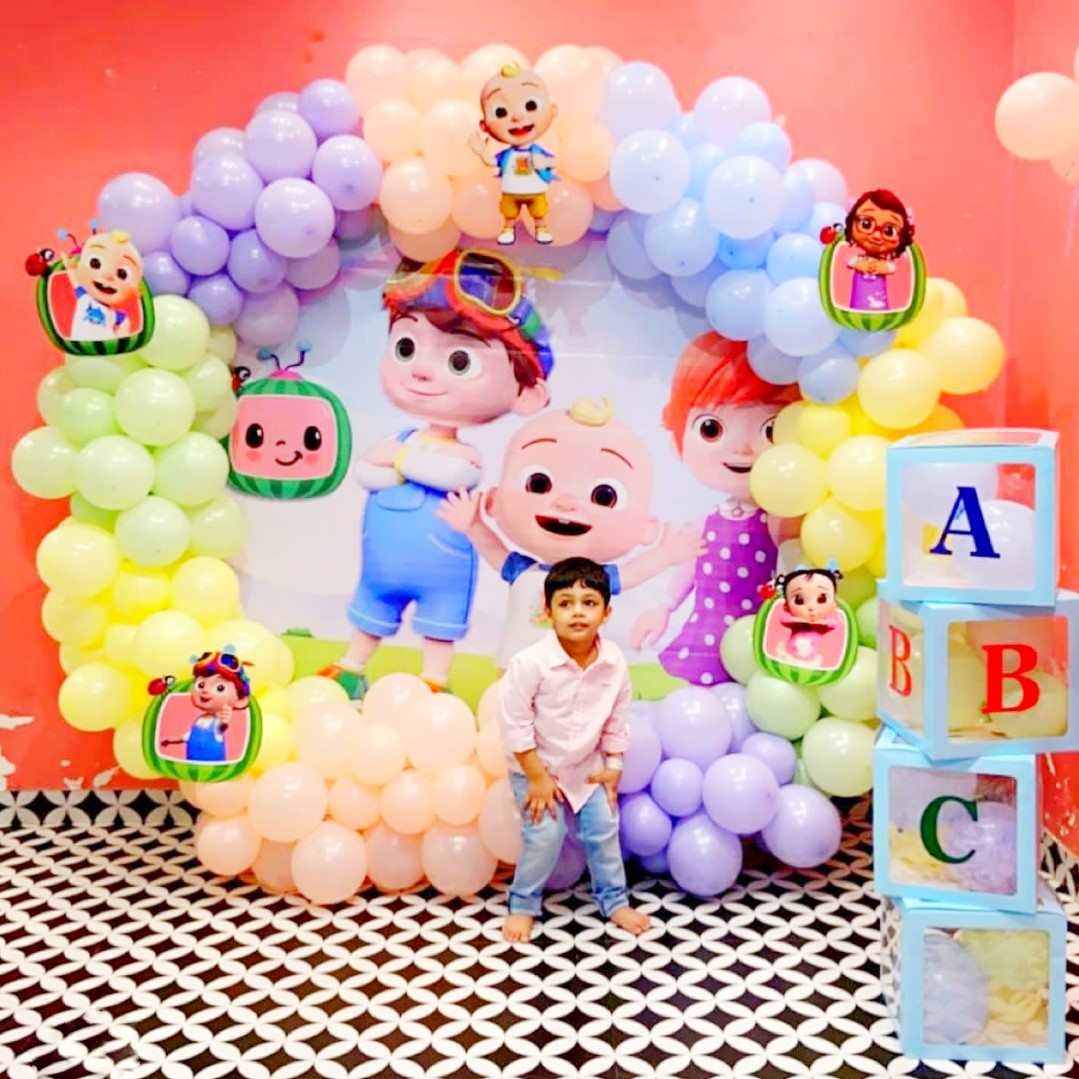 Cocomelon Birthday Party Themed Decoration In Bangalore - Chintu Party ...