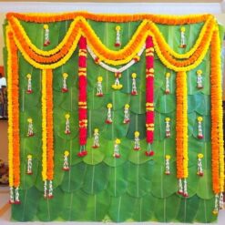 Flower And Banana Leaves Decoration For Baby Shower in Bangalore