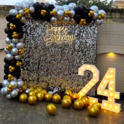 Shimmer Backdrop Decoration For 24th Birthday In Bangalore