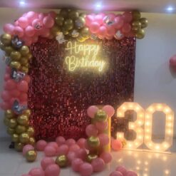 Shimmer Backdrop Decoration For 30th Birthday In Bangalore
