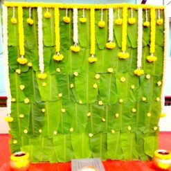 Traditional Flowers & Banana Leaves Decorations For Baby Shower in Bangalore