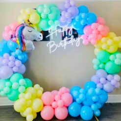 Unicorn Theme Balloon Ring Decorations In Bangalore