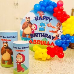 Masha And The Bear Theme Birthday Party Decorations In Bangalore
