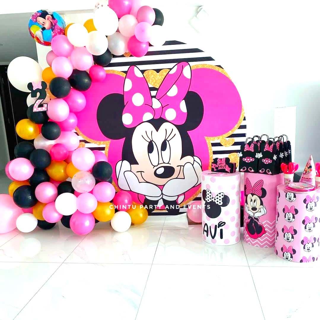 Minnie Mouse Theme Decorations For Birthday Party In Bangalore