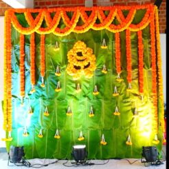 Banana Leaves & Marigold Flower Decoration For Naming Ceremony in Bangalore