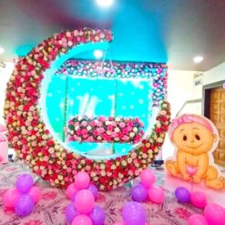 Cradle Flower Decoration For Naming Ceremony in Bangalore