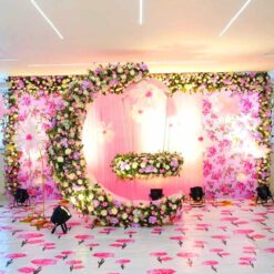 Elegant Cradle Flower Decorations For Naming Ceremony In Bangalore
