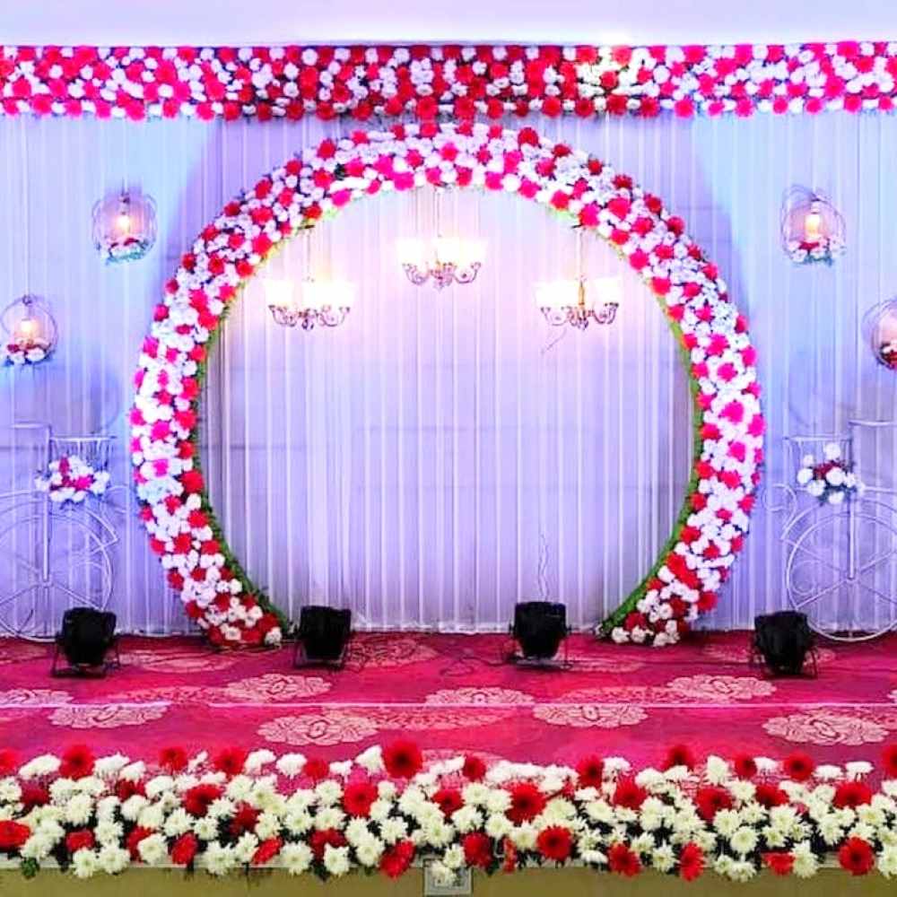 Engagement Ceremony Backdrop Flower Decorations In Bangalore - Chintu ...