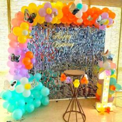 Shimmer Backdrop Decoration For 1st Birthday In Bangalore