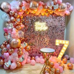 Shimmer Backdrop Decoration For 7th Birthday In Bangalore