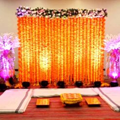 Simple Decorations With Flowers For Haldi Ceremony In Bangalore