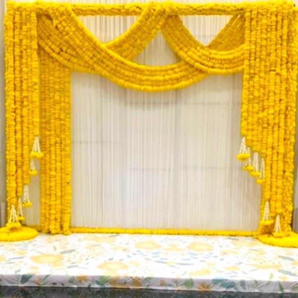 Elegant Flowers Decoration For Haldi Ceremony In Bangalore
