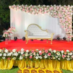 Elegant Wedding Reception Flower Decoration In Bangalore