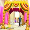 Flower Decorations For Golden Wedding Mandap In Bangalore