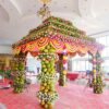 Flowers And Coconut Decoration For Wedding Mandap In Bangalore