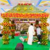 Flowers And Coconut Decorations For Fiber Wedding Mandap In Bangalore