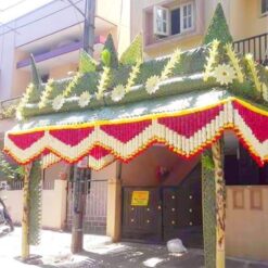 Grand Flowers And Chappara Decoration For Housewarming In Bangalore