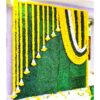 Green Grass Backdrop And Flower Decorations For Baby Shower in Bangalore