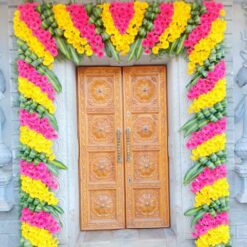 Housewarming Ceremony Main Door Flower Decorations In Bangalore