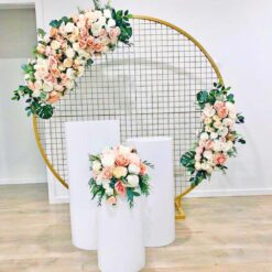Mesh Backdrop Flower Decorations For Engagement In Bangalore