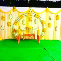 Naming Ceremony Stage Flower Decorations In Bangalore