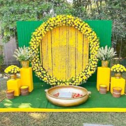 Traditional Style Flower Decoration For Haldi Ceremony In Bangalore