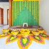 Traditional Style Flowers Decorations For Haldi Ceremony In Bangalore