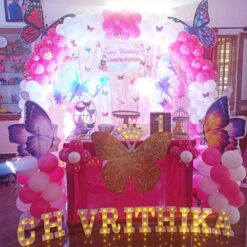 Butterfly Themed Birthday Decoration In Bangalore