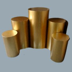 Golden Cylindrical Tables For Rent In Bangalore