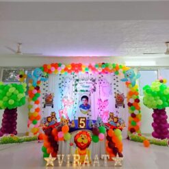 Jungle Theme Birthday Curtain Decorations In Bangalore
