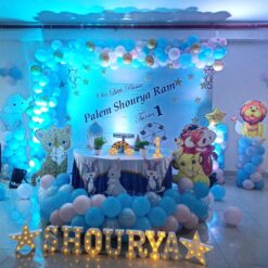 Jungle Themed Birthday Backdrop Decoration In Bangalore