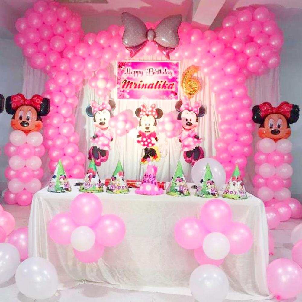 Minnie Mouse Themed Birthday Decorations In Bangalore