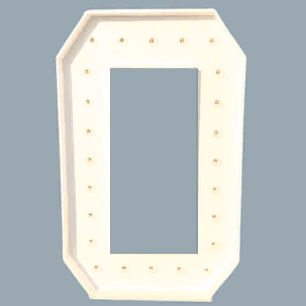 Number 0 LED Marquee Light For Rent In Bangalore