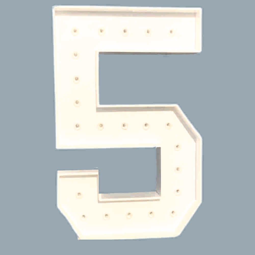 Number 5 LED Marquee Light For Rent In Bangalore