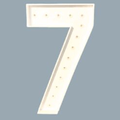 Number 7 LED Marquee Light For Rent In Bangalore