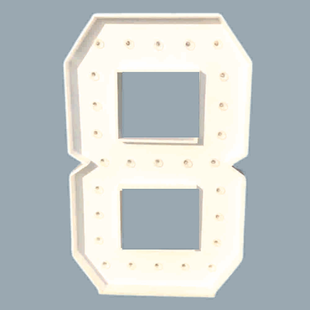 Number 8 LED Marquee Light For Rent In Bangalore