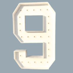 Number 9 LED Marquee Light For Rent In Bangalore