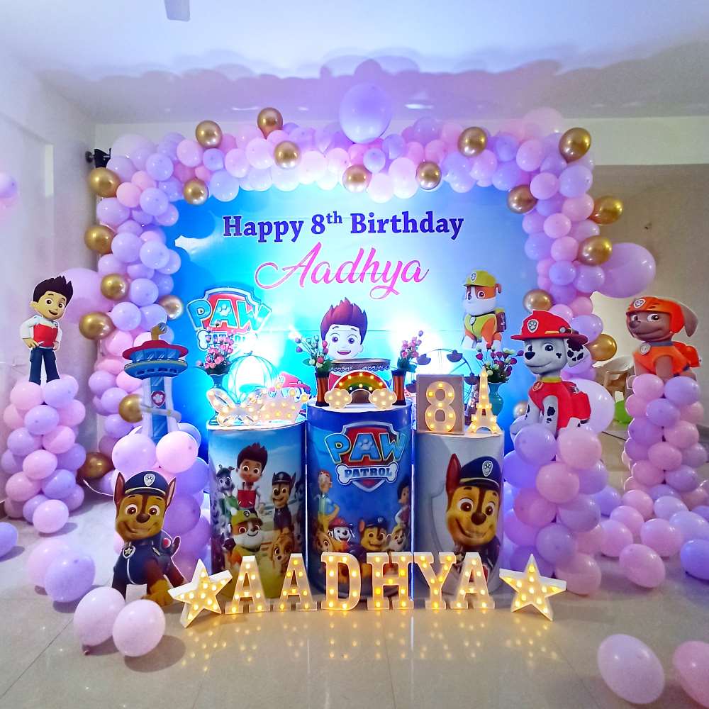 Paw Patrol Theme 8th Birthday Decorations In Bangalore