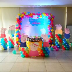 Peppa Pig Theme Birthday Backdrop Decoration In Bangalore