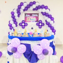 Purple And White Simple Balloon Decorations For Birthday In Bangalore